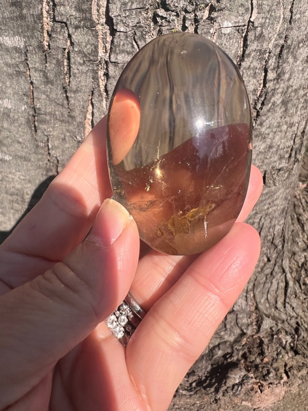 Smoky (4) Quartz PalmStone | Crystal